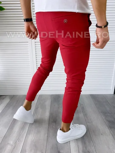 Pantaloni barbati casual regular fit rosii B1750 F3-5 /8-5 E ~